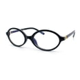 thumbnail image 4 of Womens Classy Round Oval Plastic Blue Light Filtering Computer Glasses Black, 4 of 8