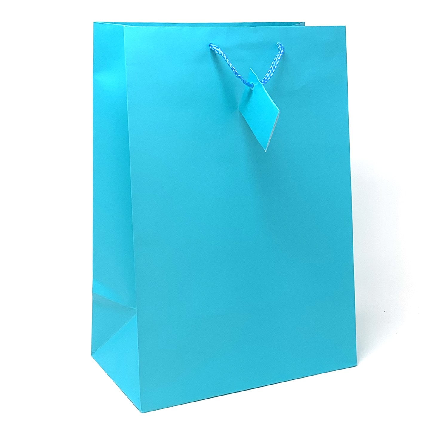 Allgala 12PK Value Premium Solid Color Paper Gift Bags (17"XLTurquoise