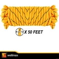 thumbnail image 2 of Wellmax Diamond Braid Nylon Rope, 3/8 in X 50 Foot, UV Resistant, High Strength and Weather Resistant - Yellow, 2 of 6