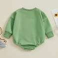 thumbnail image 3 of Bagilaanoe Newborn Baby Girl Boys Oversized Romper Sweatshirt Long Sleeve Bodysuits Letter Print Pullover 3M 6M 12M 18M Infant Casual Tee Tops, 3 of 7