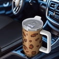 thumbnail image 6 of Leopard Print 40oz Tumbler– Stainless Steel Insulated Tumbler with Handle and Straw, Large Capacity Travel Cup for Hot & Cold Drinks, 6 of 6
