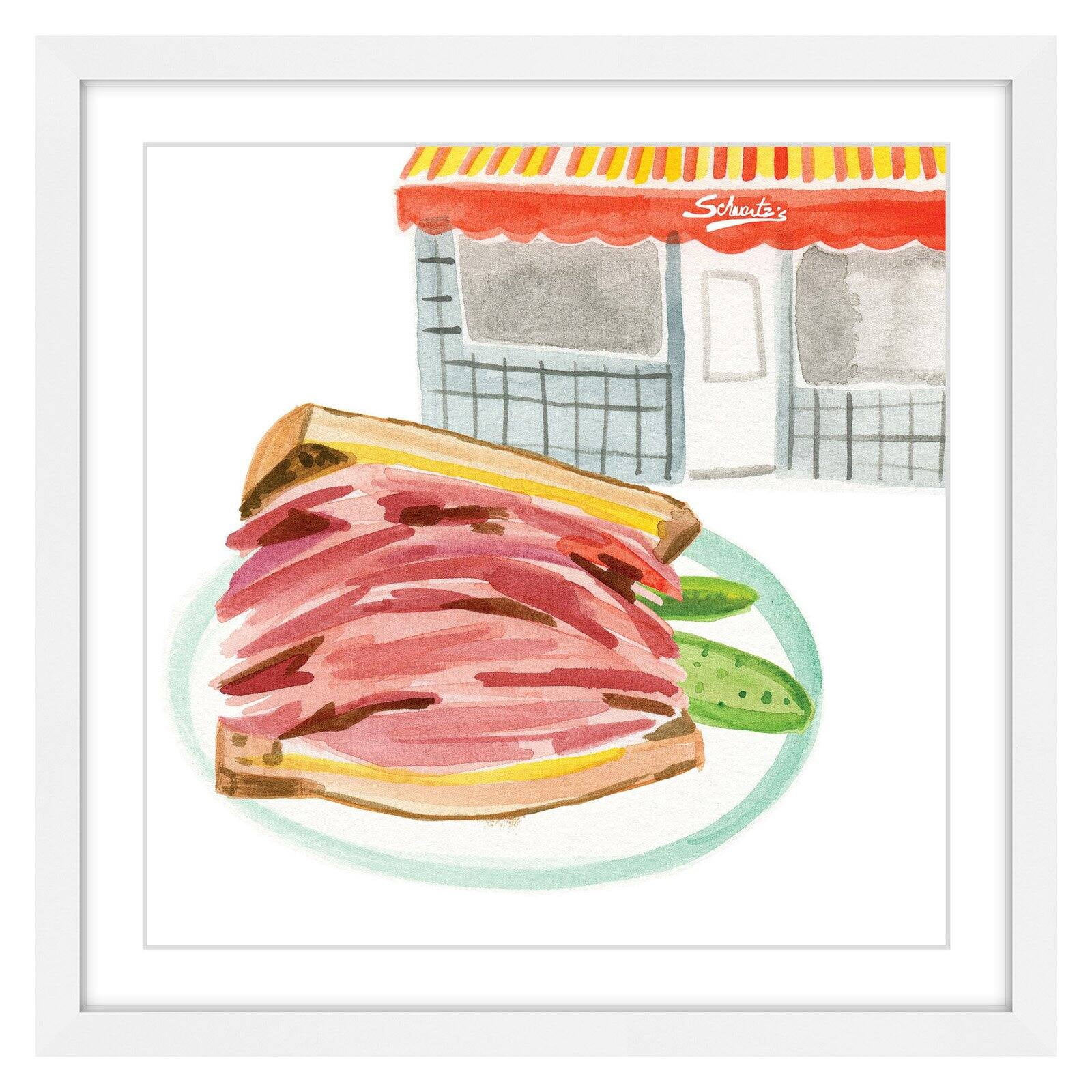 Marmont Hill "Schwartz's" by Molly Rosner Framed Painting Print