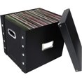 thumbnail image 3 of Snap-N-Store Vinyl Record Storage Box - 12" - 2 Pack - Crate Holds up to 75 Vinyl Albums - Black, 3 of 8