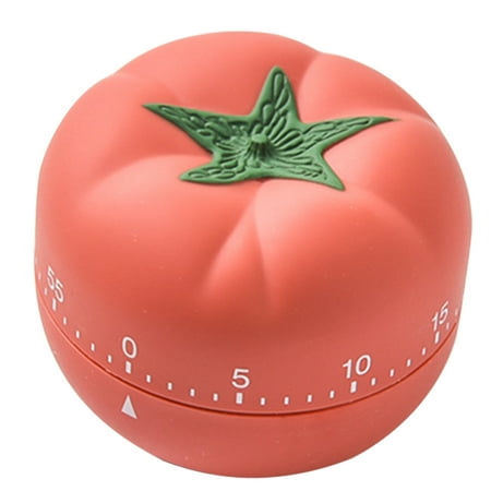 

ZHENYEMEI Cartoon Fruits Timer Rotation Time Manager Learning Timing Alarm Clock Mechanical Reminder Tomato