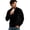Black, variant on Men's Corduroy Loose Fit Quarter Zip Pullover Sweatshirt With Chest Pocket Mock Neck Big and Tall Casual Fall Winter Streetwear Top Black L