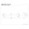 thumbnail image 2 of Kingston Brass DR214182 Milano 18-Inch X 1-1/4-Inch OD Decorative Grab Bar, Polished Brass, 2 of 2