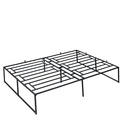 Insma 14 Heavy Duty Metal Bed Frame No Box Spring Needed And Noise Free Mattress Foundation Multiple Size Com Insma 14 Heavy Duty Metal Bed Frame No, Metal Bed Frame Queen Size With Vintage Headboard And Footboard Platform Base Wr