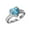 Blue, variant on CILENON Brilliant New B Lue Hear T Shaped Zircon Ring Set Engagement Ring Gift Gift Choice (Blue,F)