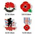 thumbnail image 3 of Stickers-4pcs poppy flower brooch, 3 of 5