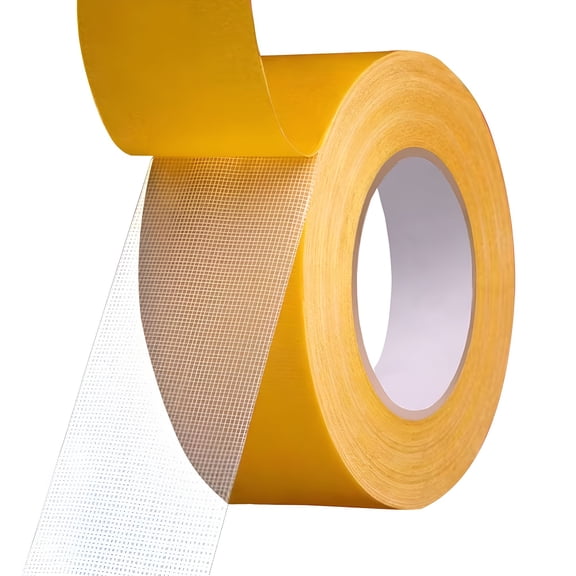 CCOCC Double Sided Mesh Tape Double Stick Carpet Tape Removable High Stickness 2 Sided Tape for Clothes Walls Rugs Hem Carpet Woodworking 2 Inch 33FT