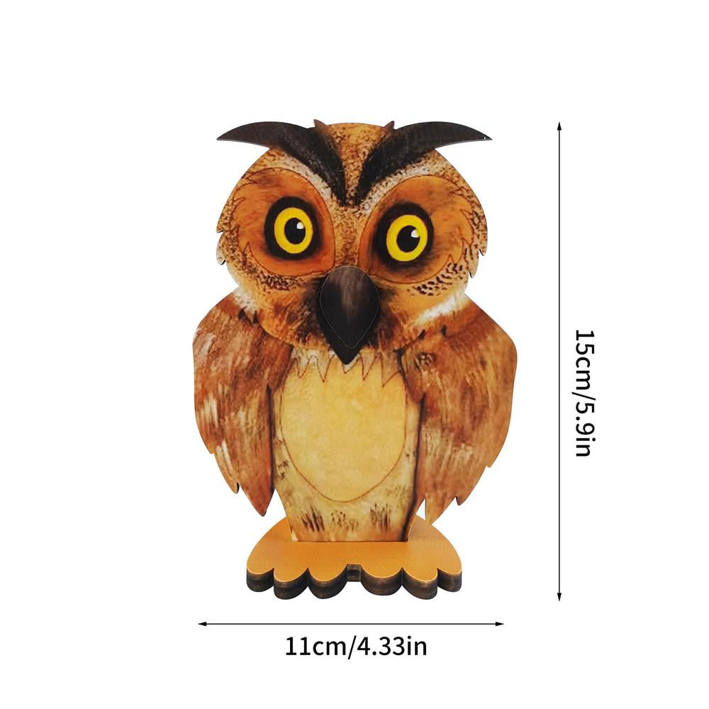 Gift for Women Men Owl Eye glasses Spectacle Holder Wooden Bedside Display Home and Office Desk Organizer Gifts for Kids Him Her Mom Dad Retainers for Men