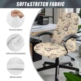 thumbnail image 5 of Renewold Easter Rabbit Eggs Love Yellow Office Chair Slipcover Universal Rotating Boss Chair Cover Dustproof Desk Chair Protector Stretchable Fabric Cover with Elatic Bottom, L, 5 of 7