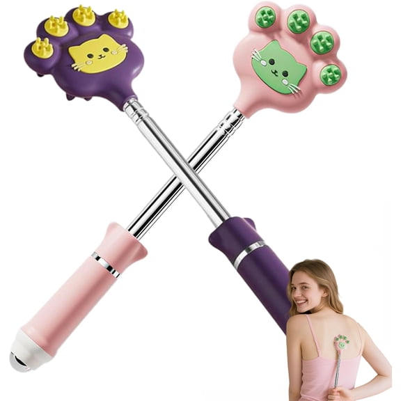 Back Scratcher - 59cm/23.23inches Extendable Stainless Steel Scratching Tool | Telescopic Design, Multi-Point Massage Back Scratchers | for Thanksgiving Birthday Christmas Holiday Festive