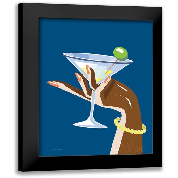 Escalante, Omar 12x14 Black Modern Framed Museum Art Print Titled - Cocktail Time I