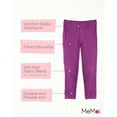 thumbnail image 3 of MeMoi  Thin Ribbed Comfort Stretch Cotton Blend Leggings - Girls - Female, 2-4, Purple, 3 of 8