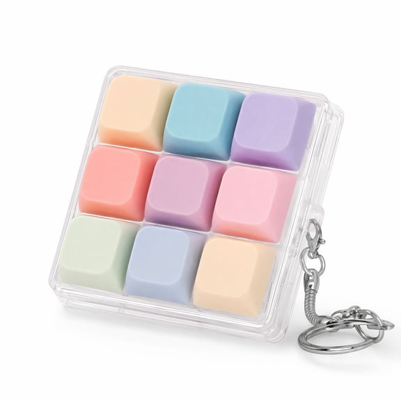 Lsupdaol Handheld Keyboard Fidget Toy Style A Detachable Mechanical Clicker Stress Relief with Keychain
