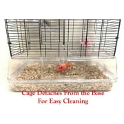 Large 3-Tiers Acrylic Clear Hamster Mansion Guinea Pig Habitat Mouse Home Gerbil House Cage Paw Safe Solid Platform Anti-Slip Step Ramp