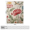 thumbnail image 4 of Chilfamy Flowers Dragonfly Print Throw Blanket for Bed Couch Car, Flannel Material, All Seasons, Long-lasting, 3 Sizes Available 50x60in, 4 of 6