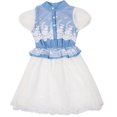 thumbnail image 2 of Robe Tutu en Denim Bleu pour Filles 2-5 Ans, 2 of 2