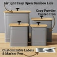 thumbnail image 2 of Kitchen Canisters for Countertop Set of  with Customizable Chalkboard Labels & Marker Pen - Big Iron Kitchen Canisters with Airtight Lids - Canister Set - Flour and Sugar Containers Farmhouse, 2 of 6