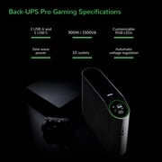 APC by Schneider Electric BGM1500-US 1500VA&900W 120V Back-UPS Pro for Gaming, Arctic White