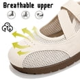 thumbnail image 3 of CHICVOMEY Flats for Women Breathable Mesh Mary Jane Flats for Women Casual & Work Ballet Flats Slip On Shoes with Velcro Strap, 3 of 9