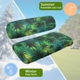 thumbnail image 5 of Jeiento Hawaiian Coconut Tree Golf Cart Seat Cover Set of 2 Club Car Seat Covers Soft Polyester Front Seat Covers Easy to Install, Green, 5 of 7