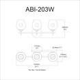 thumbnail image 2 of Dainolite ABI-203W-PC 3 Light Polished Chrome Vanity, 2 of 3