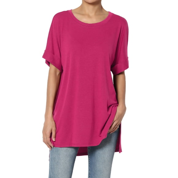 TheMoogan T-Shirt Basique Décontracté à Manches Courtes et Col Rond pour Femmes