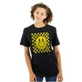 thumbnail image 3 of Cool Checkerboard Happy Face Smile Men's Graphic T Shirt Tees Brisco Brands S, 3 of 6
