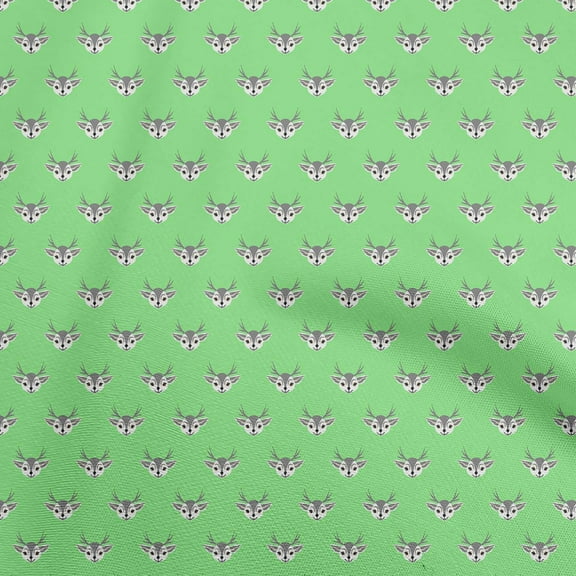 oneOone Polyester Spandex Light Green Fabric Animal Craft Projects Decor Fabric Printed By The Yard 56 Inch Wide