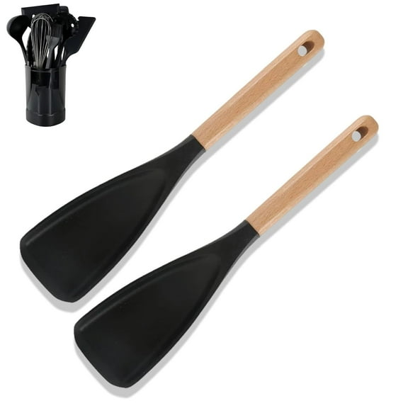 Cedar and Ash Spoonula, Cedar and Ash Multi Function Cooking Spoon, Multifunction Spatula Cooking Spoon for Nonstick Cookwares, Silicone Cooking Spoons,For Mixing, Scoop and Scrape,Nonstick