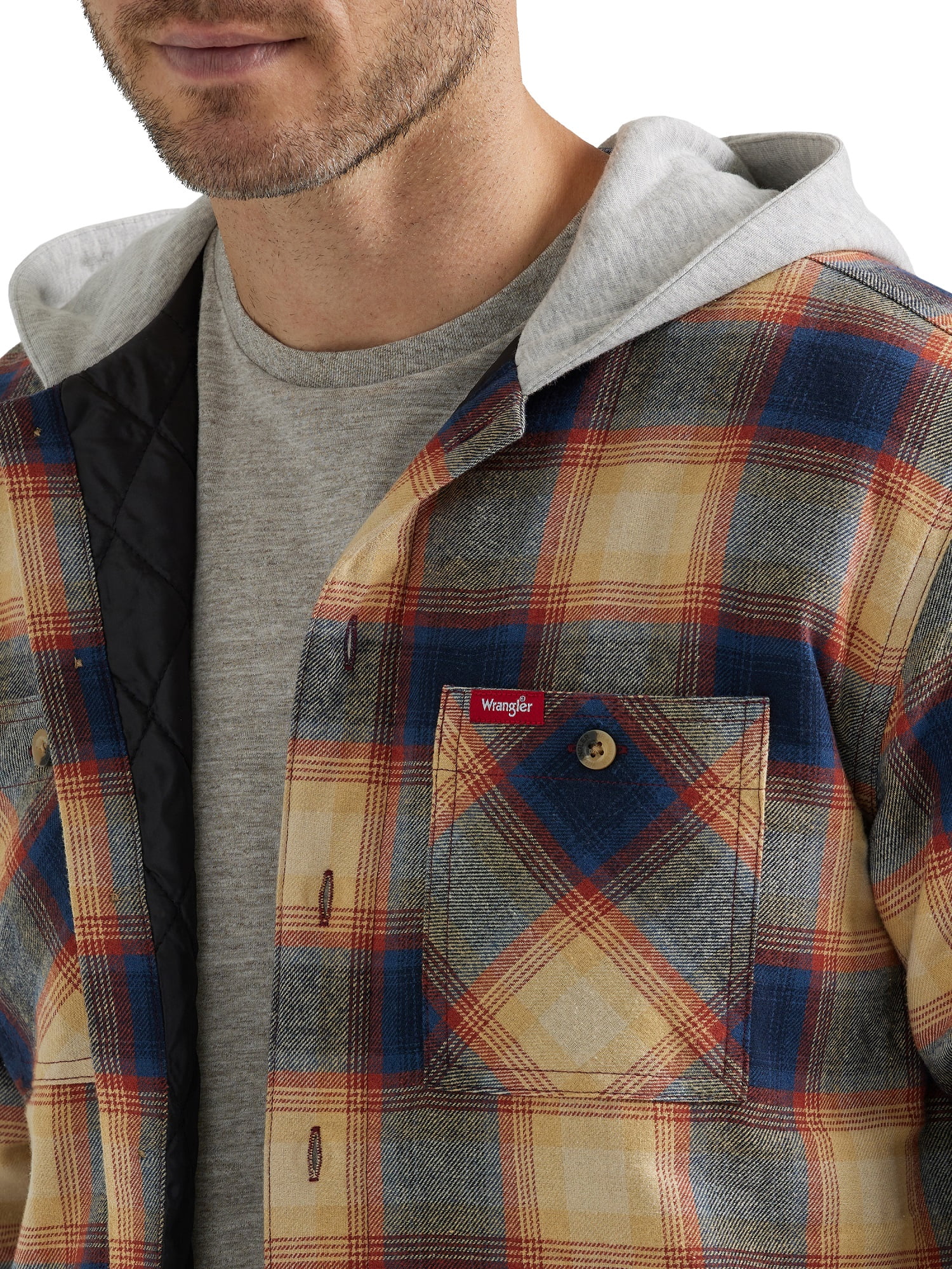 Wrangler® Men's and Big Men's Heavyweight Hooded Shirt Jacket, Sizes S-5XL