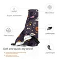 thumbnail image 5 of DouZhe Quick Dry Beach Towel, Super Absorbent Halloween Pumpkins Bats Witch Pattern Bath Travel Towels, 27.5"x55", 5 of 7