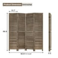 thumbnail image 7 of YRLLENSDAN Room Dividers and Folding Privacy Screens, Wall Divider for Living Room, Freestanding Indoor Room Divider for Room Separation, Brown 4 Panels, 7 of 7