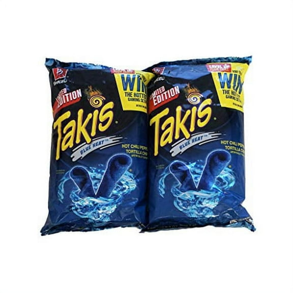 Limited Edition Takis Blue Heat, Pepper, 9.9 Oz (Pack Of 2)