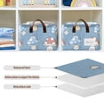 thumbnail image 6 of Collapsible Storage Bins Fabric Shelf Baskets with Handles Closet Organizer Cartoon Red Blue Mushrooms 16.9x11.4x7.7, 6 of 8