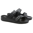 thumbnail image 3 of Weestep Essential lightweight double buckle slip-on flat adjustable women’s men’s sandals(Black, W14-14.5/M12-12.5), 3 of 7