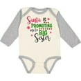 thumbnail image 3 of Inktastic Santa is Promoting Me to Big Sister Girls Long Sleeve Baby Bodysuit, 3 of 5