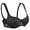 Dark Black, variant on Women's Balconette Bra Demi Half Cup Underwire Lightly Padded(32DD,Nude)
