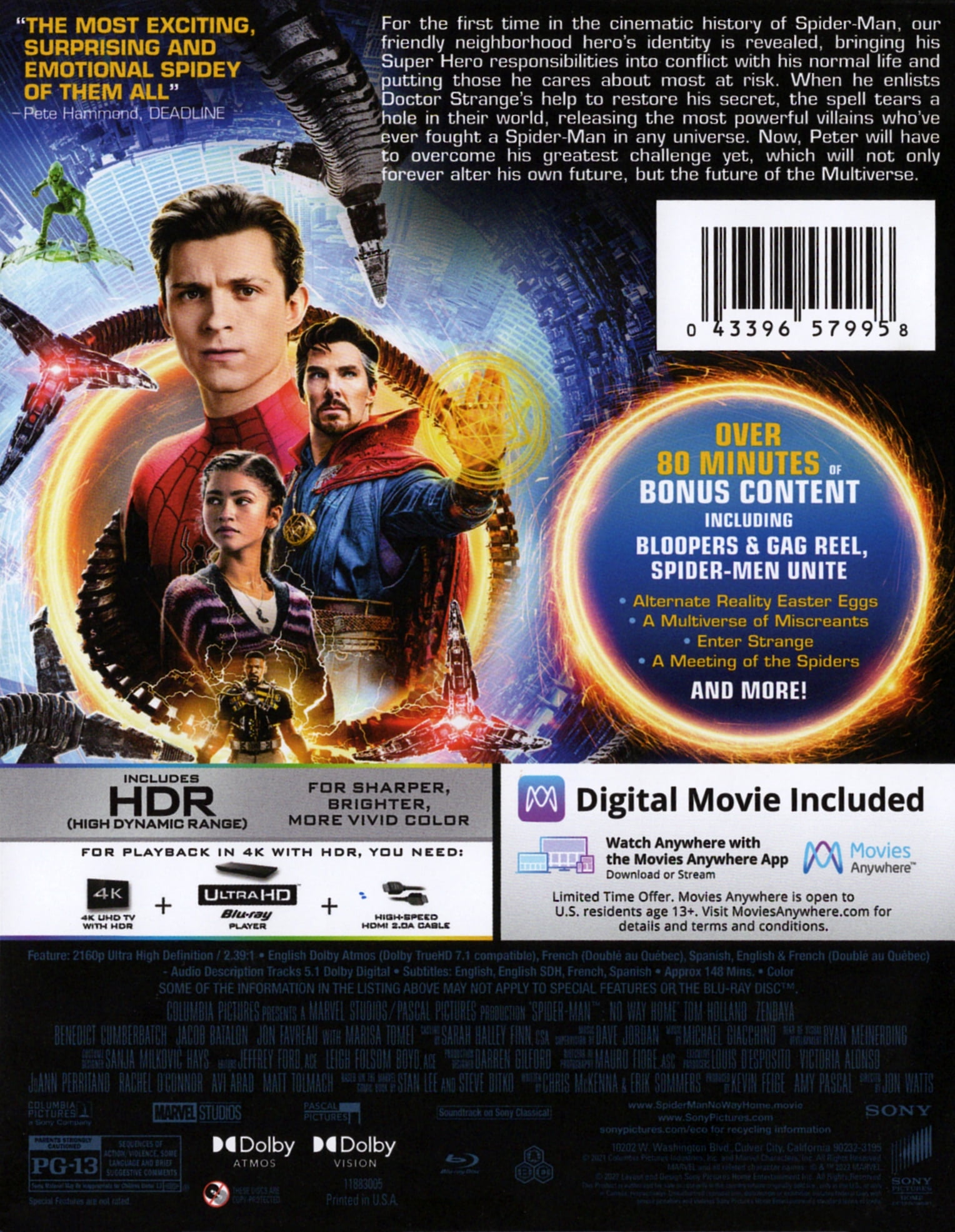 New Steelbook Spider-Man: No Way Home (4K / Blu-ray + Digital)