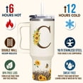 thumbnail image 4 of Vaso para beber SUFAVN, vaso con monograma de girasol de 40 oz, 4 of 7