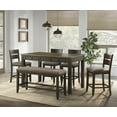 thumbnail image 4 of Powell McRae 6-Piece Counter Height Dining Set, Rustic Brown/Brown, 4 of 28