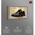 thumbnail image 2 of Golden Stark Black Sneaker Canvas Sneaker Art Prints by Notoriart, Gold Frame, 36" x 24", 2 of 7