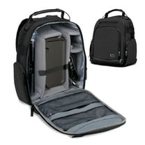 USA GEAR Audio Equipment Backpack - Microphone Case for Recording Microphones & Accessories - Black