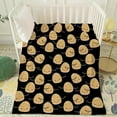 thumbnail image 5 of Cute Potato Kawaii Black Flannel Blanket Warm Cozy Soft Funny Print Throw for Bed Couch Sofa 80\u201d×60\u201d Large for Adult, 5 of 6