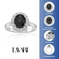 thumbnail image 5 of 925 Sterling Silver Oval Checkerboard Black Onyx Ring w/ Created White Sapphire, 5 of 7