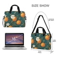 thumbnail image 3 of FORMRS 16" Laptop Bag Carrying Sleeve Case with Handle Travel Shoulder Briefcase, Retro Floral Orange, 3 of 8
