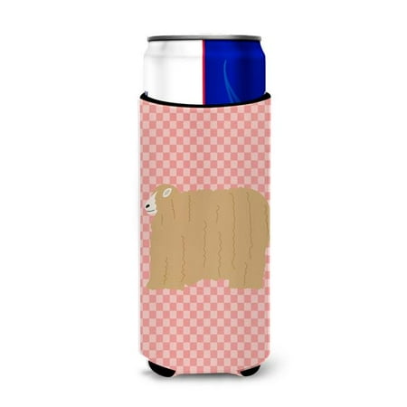 

Carolines Treasures BB7971MUK Lincoln Longwool Sheep Pink Check Michelob Ultra Hugger for Slim Cans