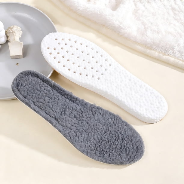 Herunwer Sheepskin Insoles - Premium Lambswool and Sheepskin Top Layer, Felt Bottom for Ultimate Warmth, Comfort and Cushioning